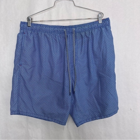 TED BAKER geometric swim short trunk blue size 7 - Picture 1 of 7